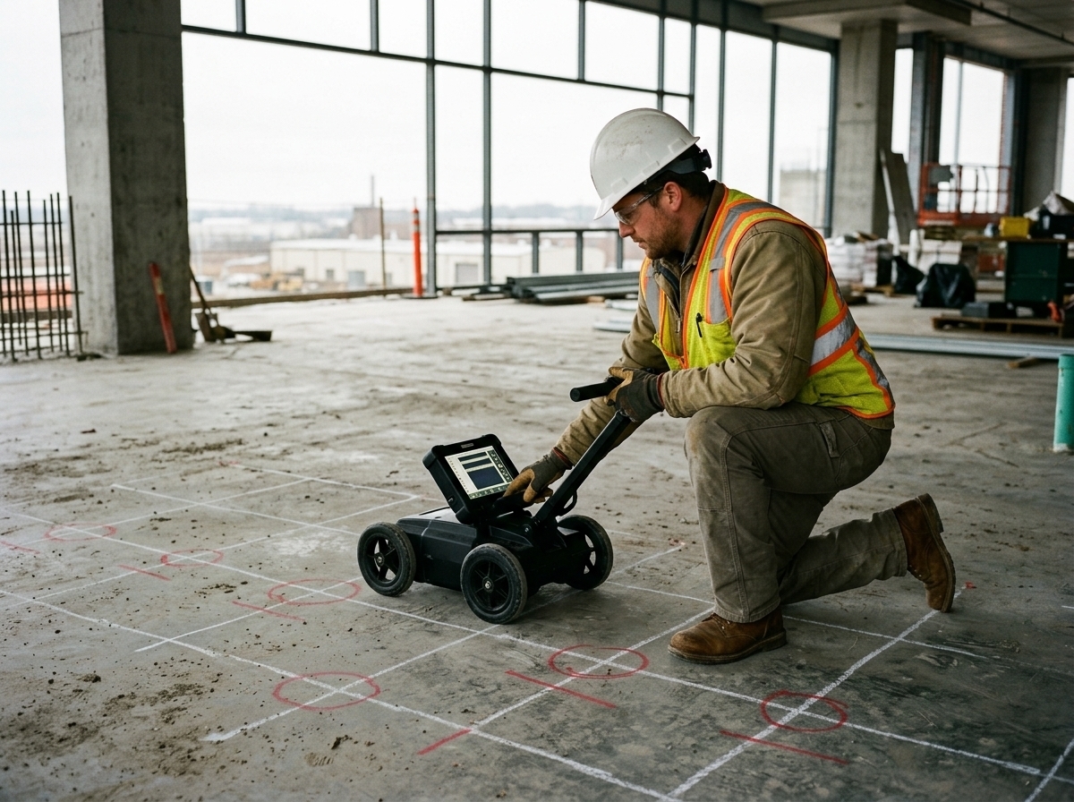 Southeast Grand Rapids Industrial Parks: Clean cut edge on a freshly sawn slab